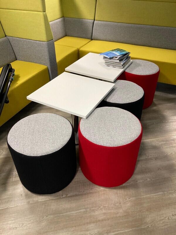 Tub Cylinder Stools Black