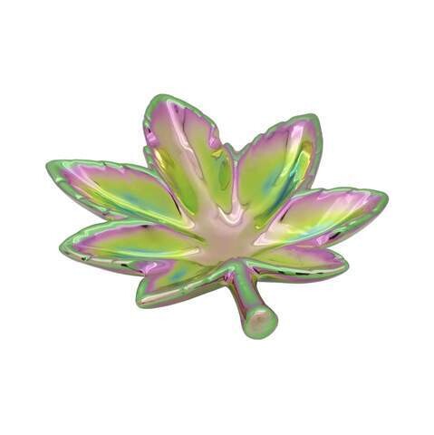 STREAMLINE IRIDESCENT POT LEAF DISH