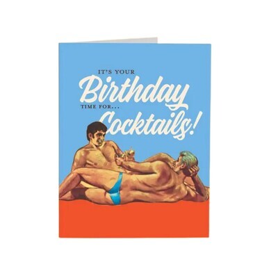 TIME FOR COCKTAILS BIRTHDAY CARD