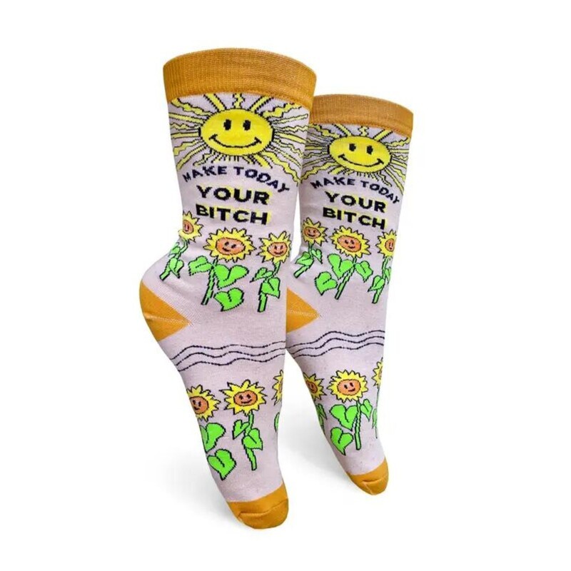 GROOVY THINGS WOMENS SOCK- MAKE TODAY YOUR BITCH