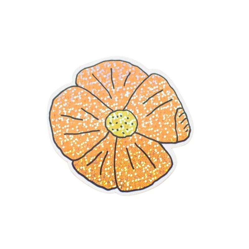 POPPY GLITTER STICKER