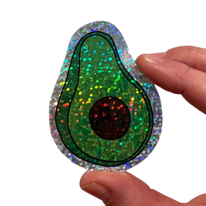 AVOCADO GLITTER STICKER