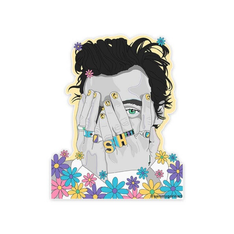HARRY STYLES FLORAL STICKER