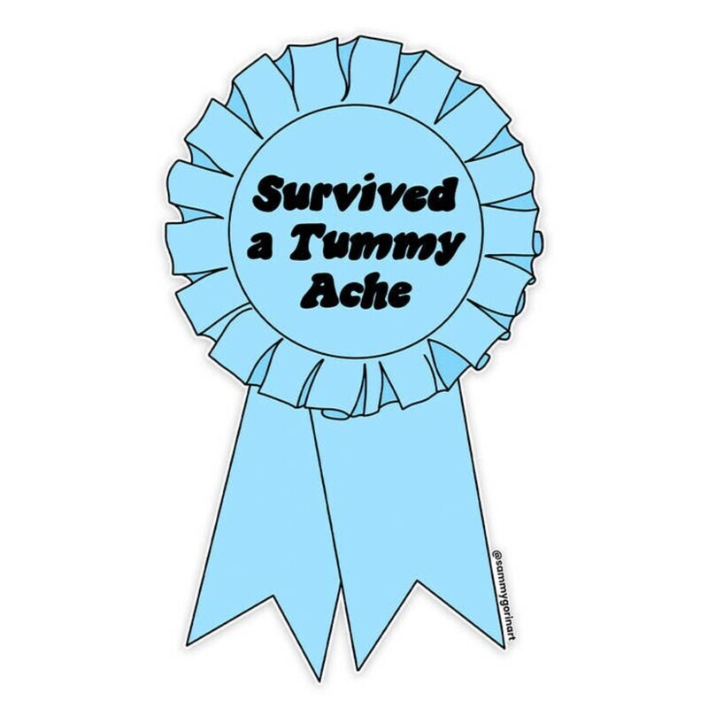 SURVIVED A TUMMY ACHE STICKER