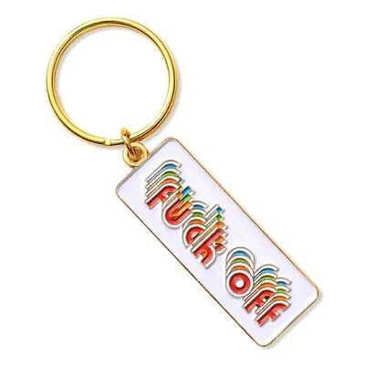 FUCK OFF RAINBOW KEYCHAIN