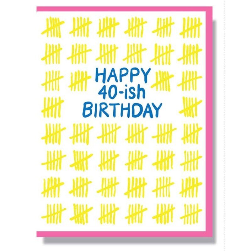 HAPPY 40-ISH BIRTHDAY CARD