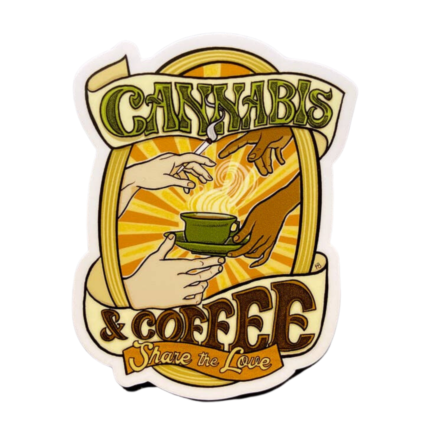 CANNABIS & COFFEE STICKER
