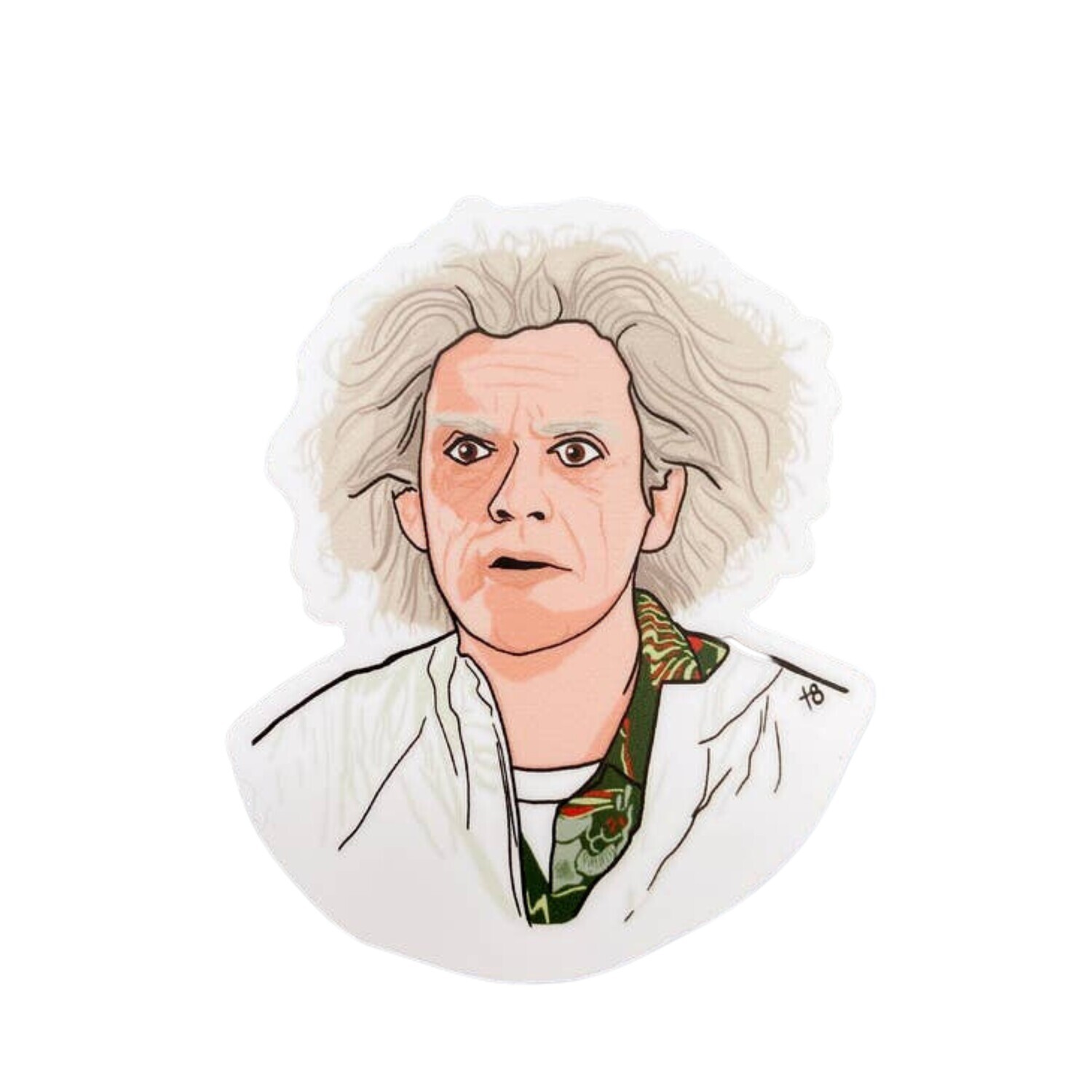 DOC BROWN- BACK TO THE FUTURE STICKER
