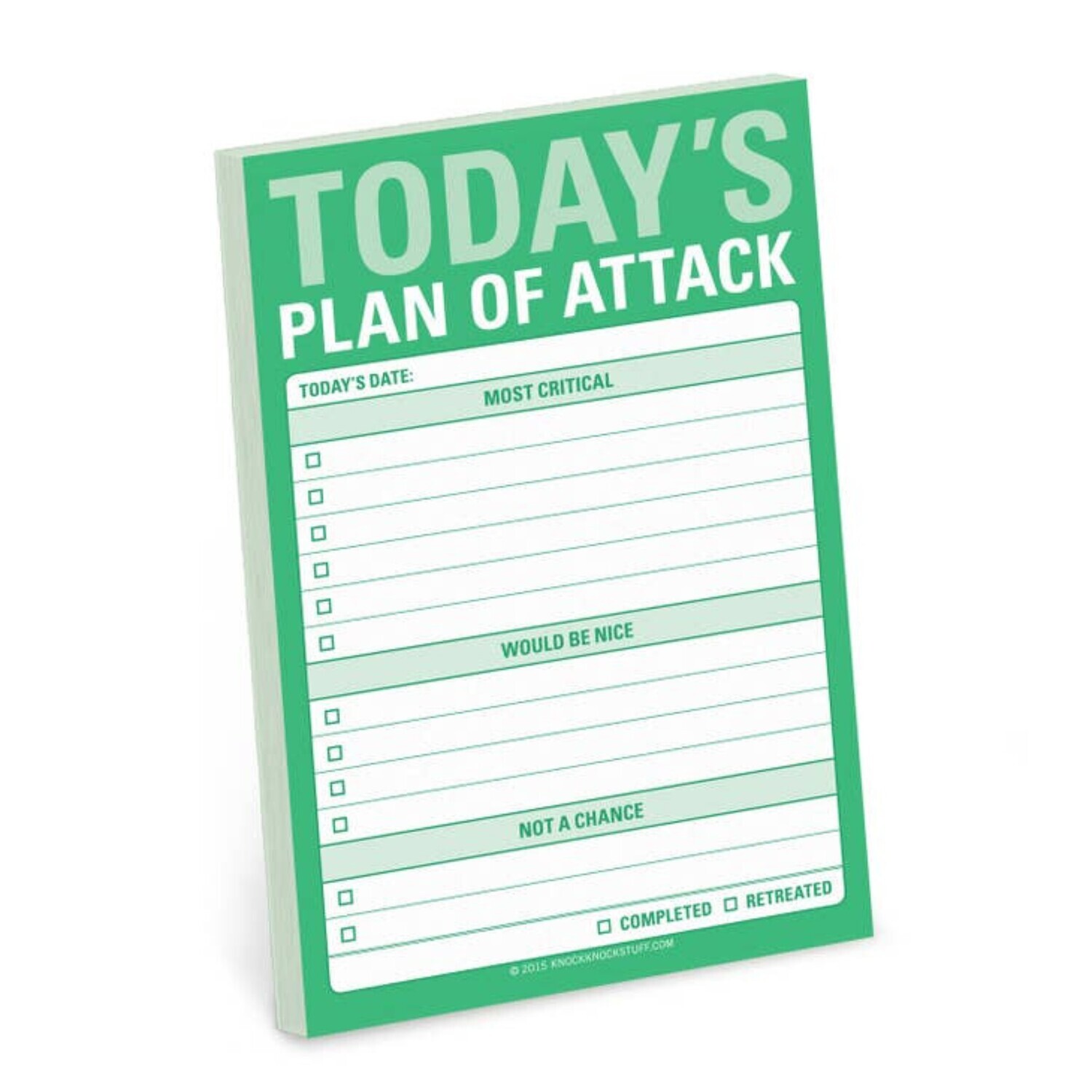 TODAY'S PLAN OF ATTACK STICKY NOTES