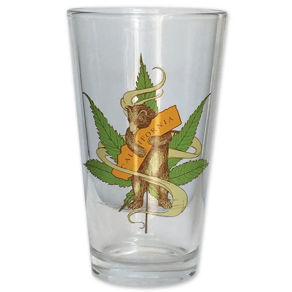 SF MERCANTILE CANNABIS BEAR PINT GLASS