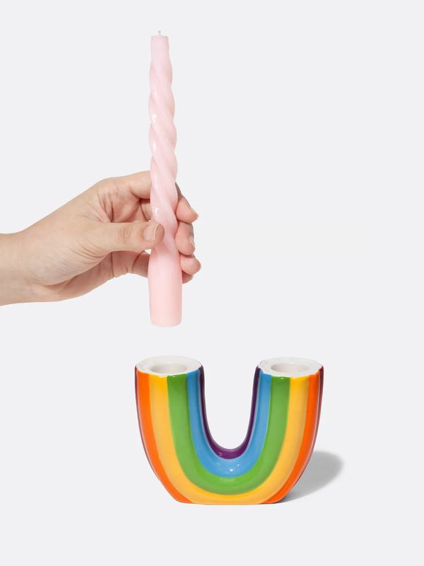 DOIY RAINBOW CANDLE HOLDER