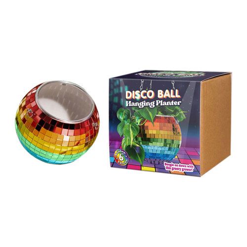 BUBBLEGUM  DISCO BALL PLANTER RAINBOW SMALL