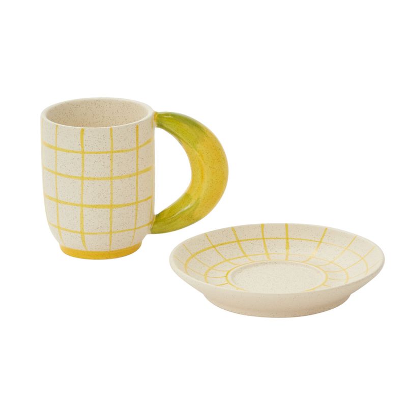 AD BANANA MUG WITH SAUCER