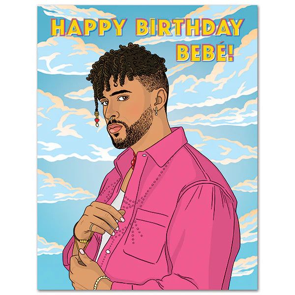 BAD BUNNY HAPPY BIRTHDAY BEBE CARD