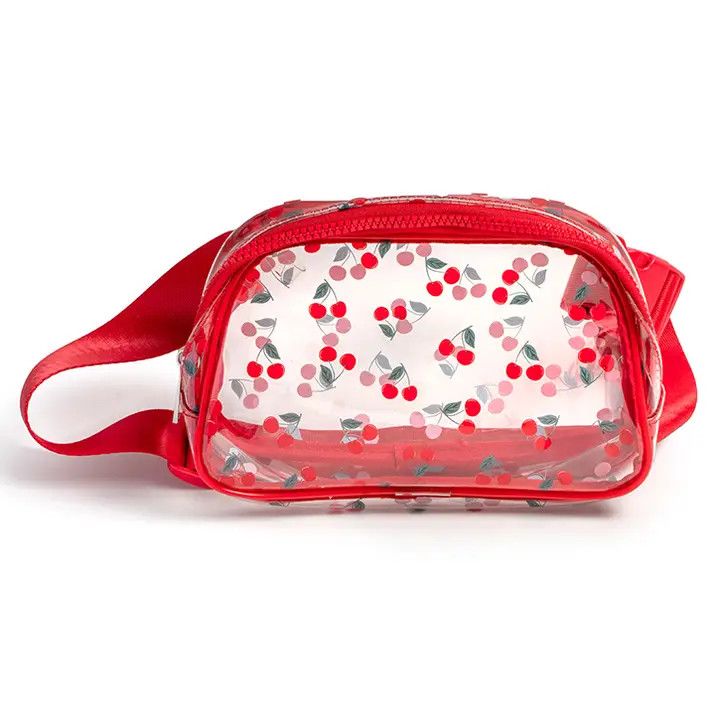 LIVING ROYAL CLEAR CHERRY BELT BAG
