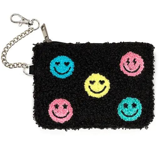 LIVING ROYAL BLACK SMILE KEYCHAIN POUCH