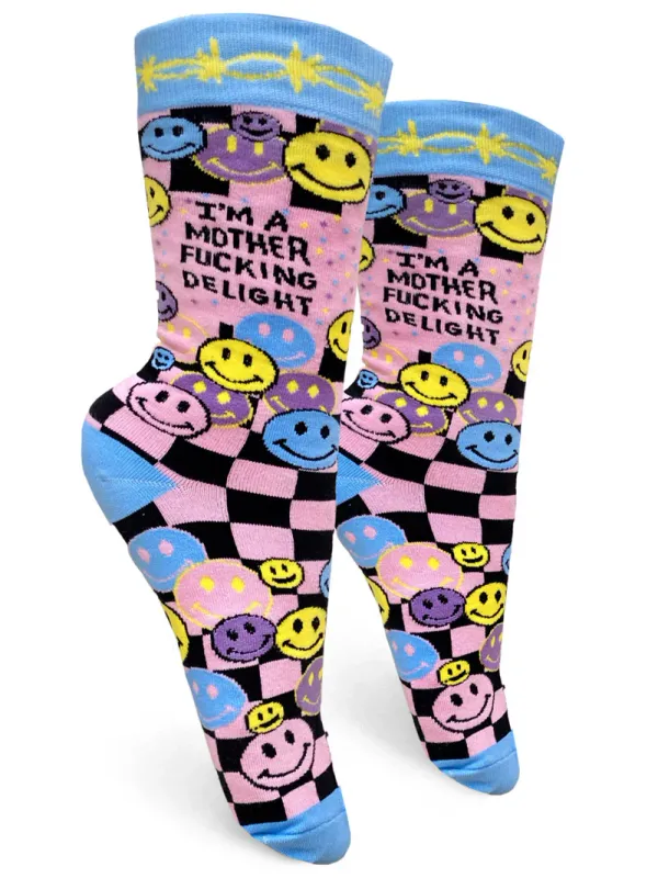 GROOVY THINGS WOMENS SOCK- FUCKING DELIGHT