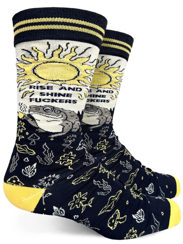 GROOVY THINGS MENS SOCK- RISE &amp; SHINE
