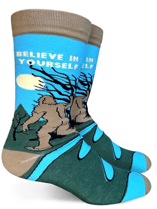 GROOVY THINGS MENS SOCK- BELIEVE IN YOURSELF