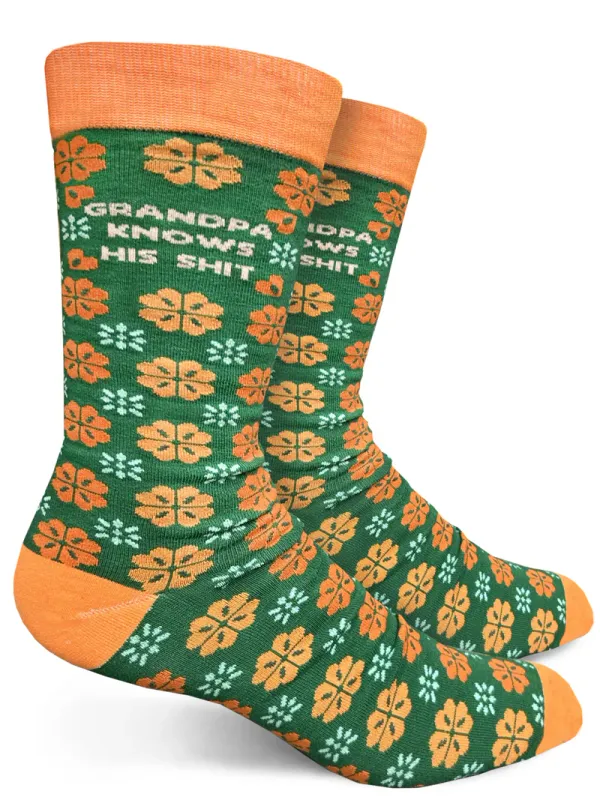 GROOVY THINGS MENS SOCK- GRANDPA KNOWS