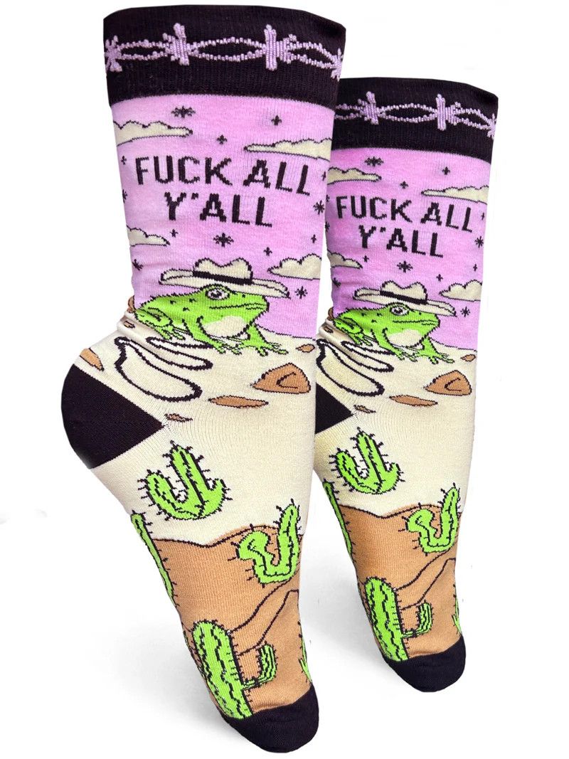 GROOVY THINGS WOMENS SOCK- FUCK ALL YALL