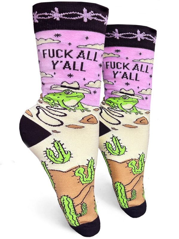 GROOVY THINGS WOMENS SOCK- FUCK ALL YALL