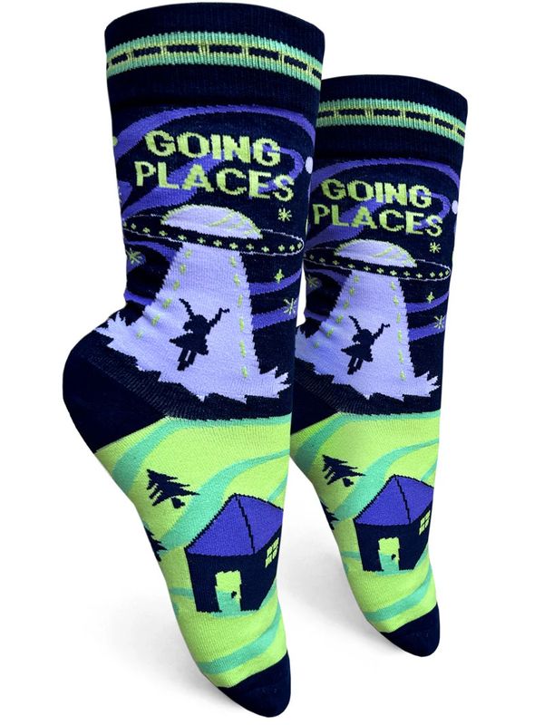 GROOVY THINGS WOMENS SOCK- GOING PLACES