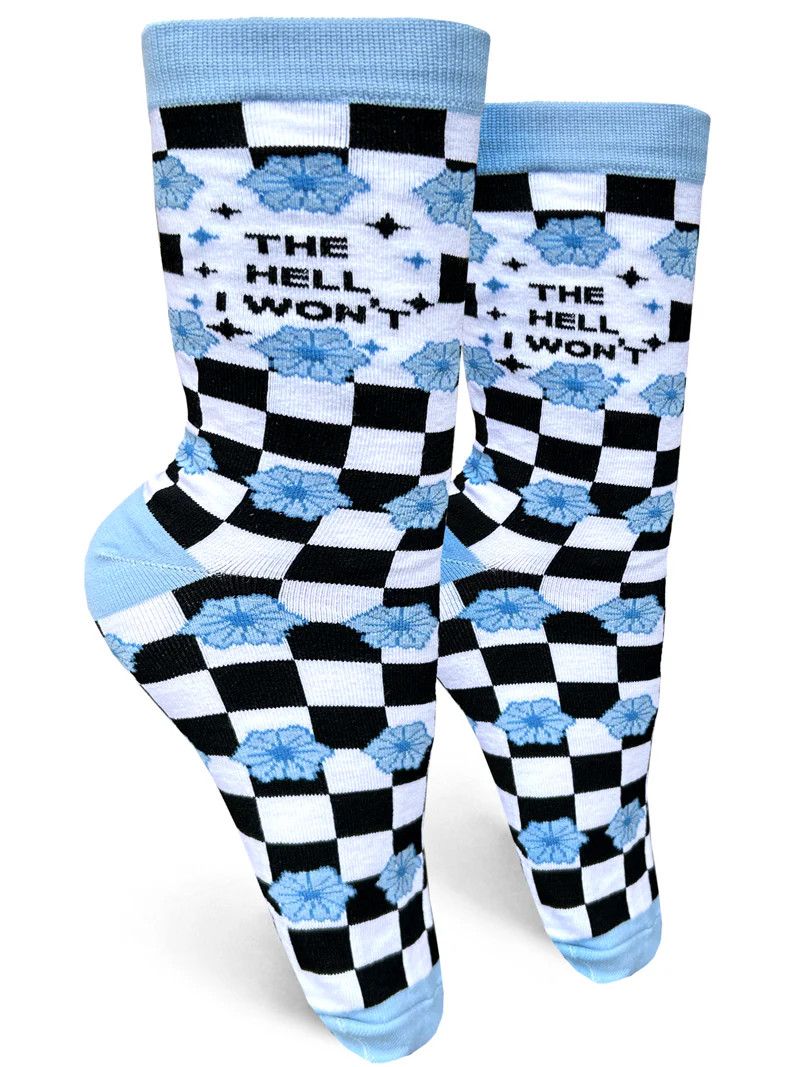 GROOVY THINGS WOMENS SOCK- THE HELL I WON&#39;T