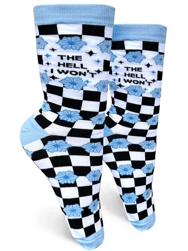 GROOVY THINGS WOMENS SOCK- THE HELL I WON&#39;T