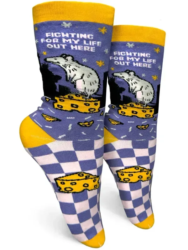 GROOVY THINGS WOMENS SOCK- FIGHTING FOR MY LIFE