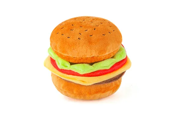PLAY  CHEESEBURGER DOG TOY