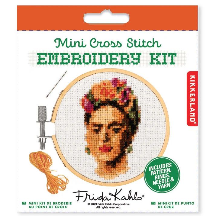 KIKKERLAND MINI CROSS STITCH KIT - FRIDA