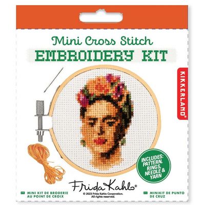 KIKKERLAND MINI CROSS STITCH KIT - FRIDA