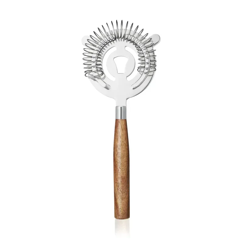 TRUE BRANDS COCKTAIL STRAINER ACACIA HANDLE
