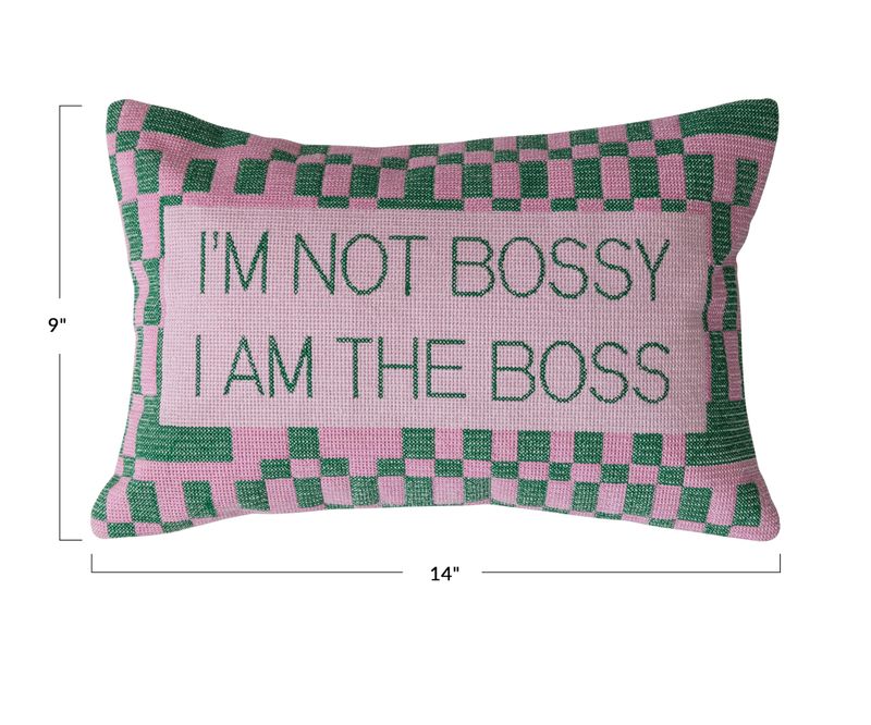 CREATIVE COOP I'M THE BOSS PILLOW