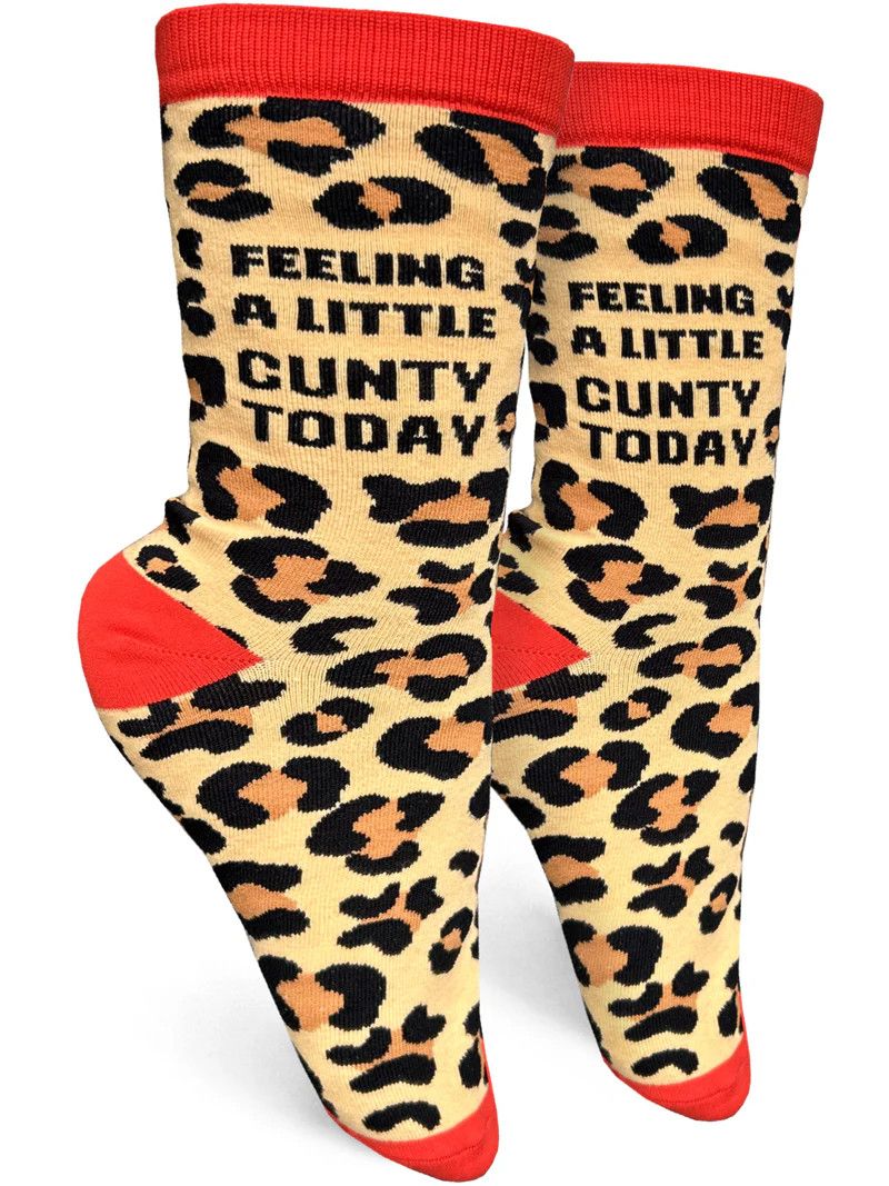 GROOVY THINGS WOMENS SOCK- A LITTLE CUNTY