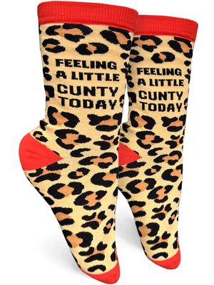 GROOVY THINGS WOMENS SOCK- A LITTLE CUNTY