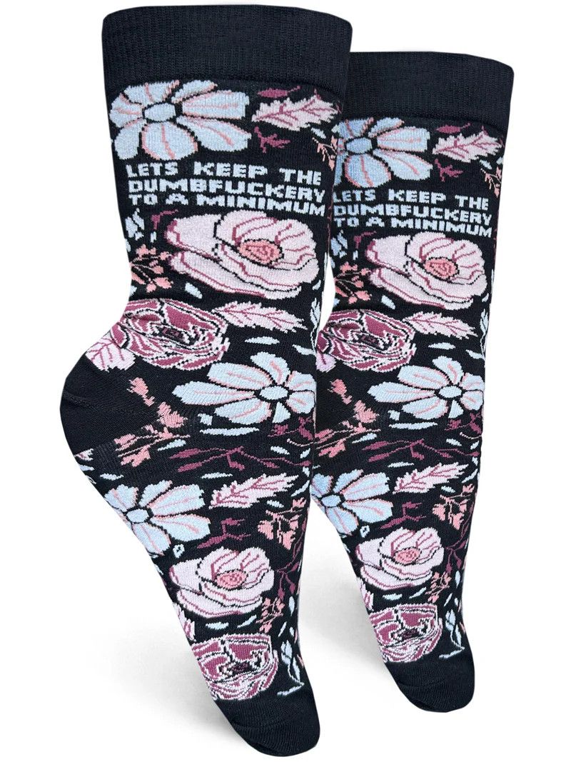 GROOVY THINGS WOMENS SOCK- DUMBFUCKERY