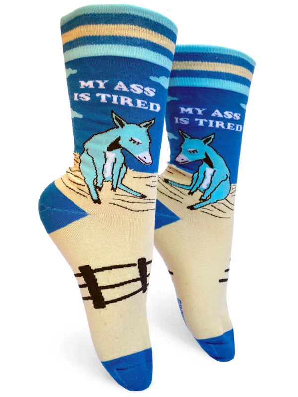GROOVY THINGS WOMENS SOCK- ASS IS TIRED