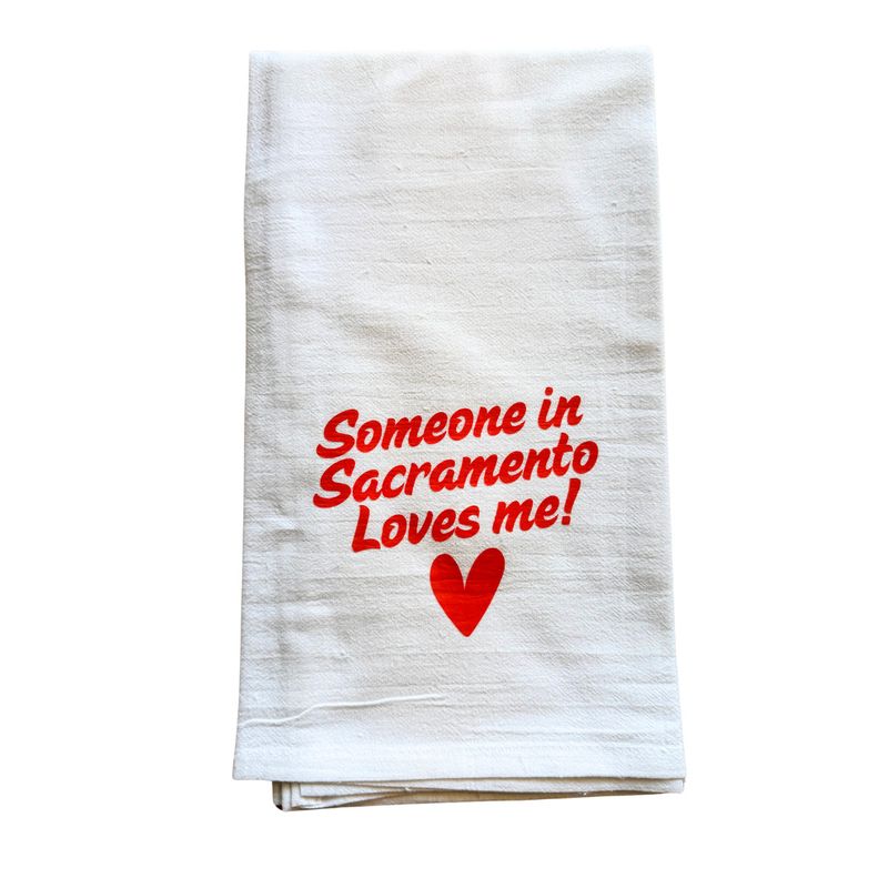 STRAPPING TEA TOWEL - SOMEONE IN SAC LOVE