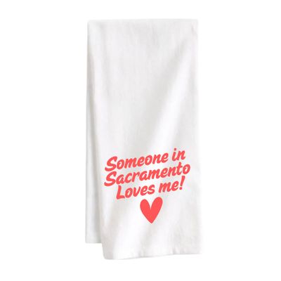 STRAPPING TEA TOWEL - SOMEONE IN SAC LOVE
