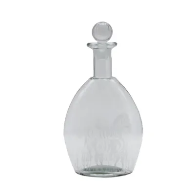 CREATIVE COOP ZEBRA ETCHED GLASS DECANTUR
