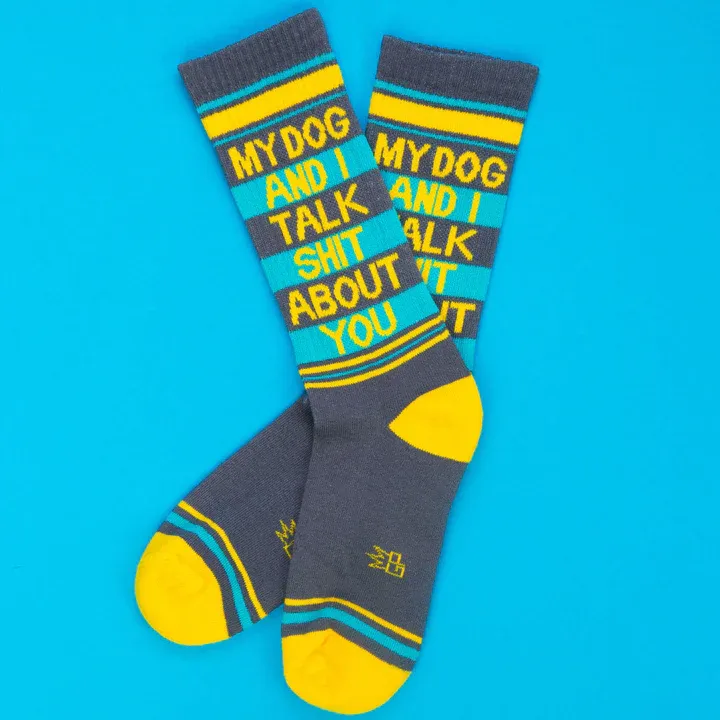 GUMBALL POODLE SOCKS -MY DOG AND I TALK SHIT