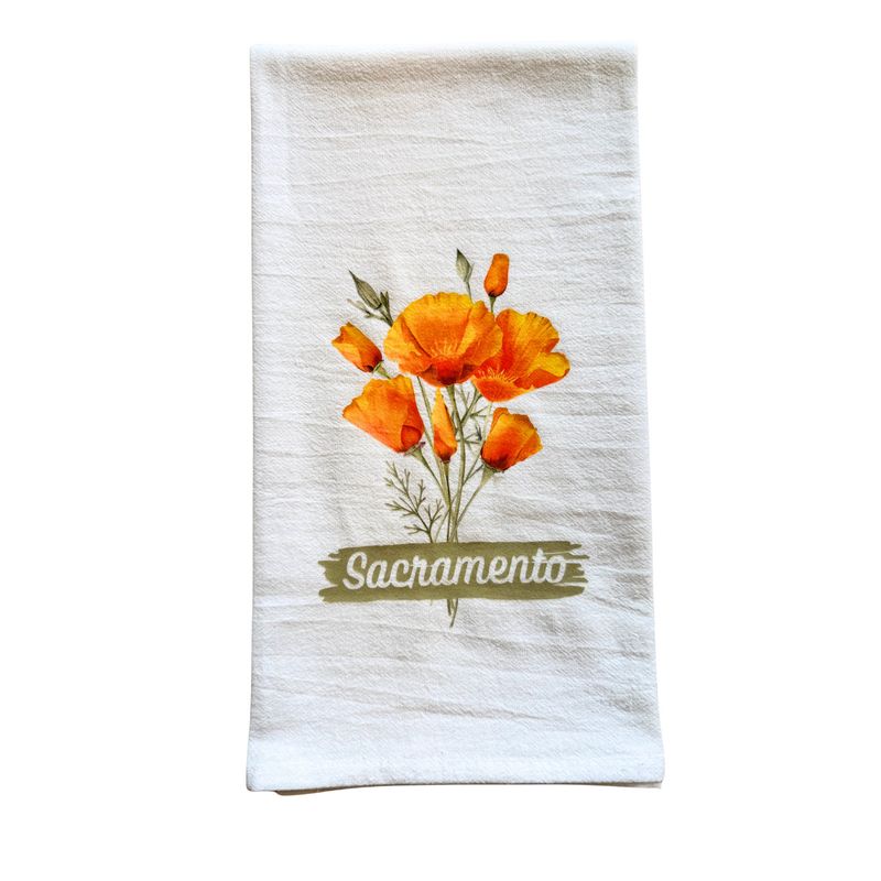 STRAPPING TEA TOWEL - POPPIES