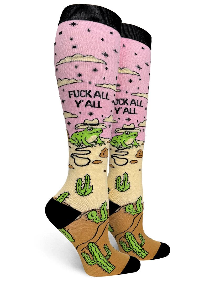 GROOVY THINGS WOMENS COMPRESSION SOCK- FUCK ALL YALL