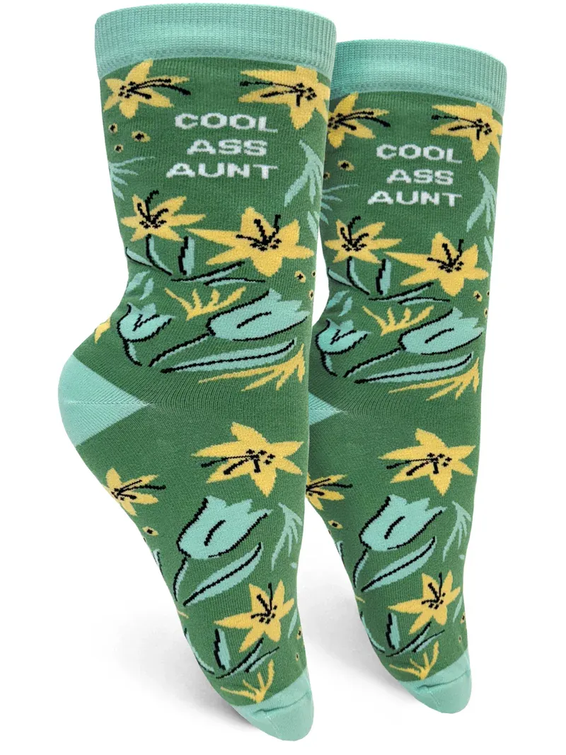 GROOVY THINGS WOMENS SOCK- COOL ASS AUNT