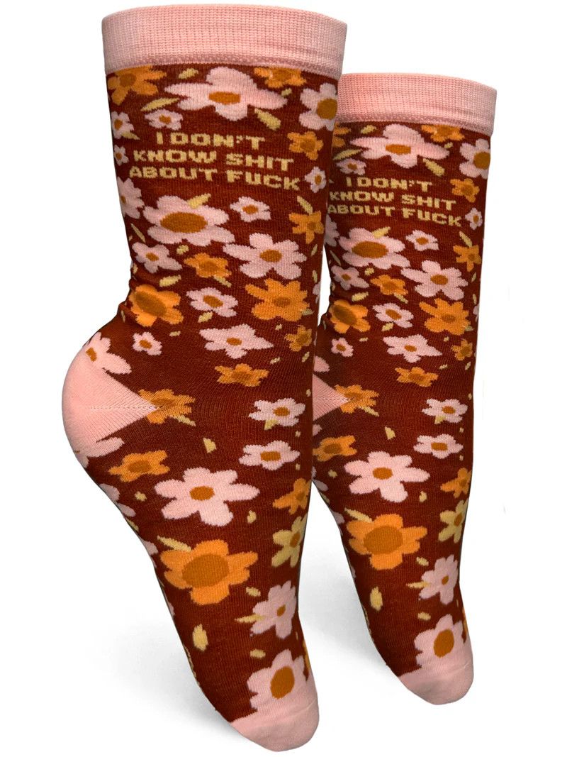 GROOVY THINGS WOMENS SOCK- I DONT KNOW SHIT ABOUT FUCK