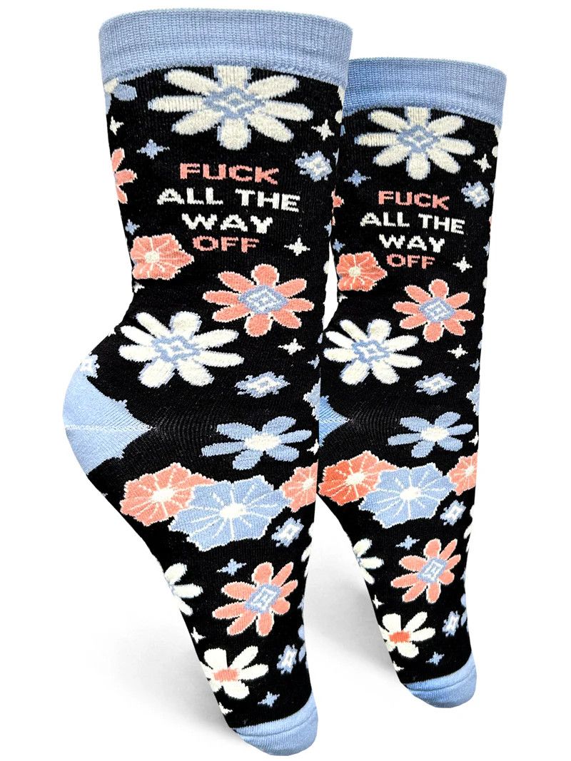 GROOVY THINGS WOMENS SOCK- FUCK ALL THE WAY OFF