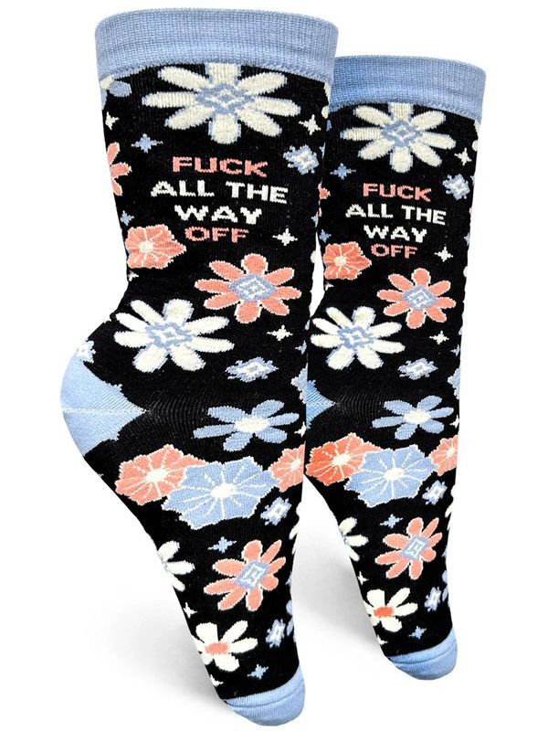 GROOVY THINGS WOMENS SOCK- FUCK ALL THE WAY OFF