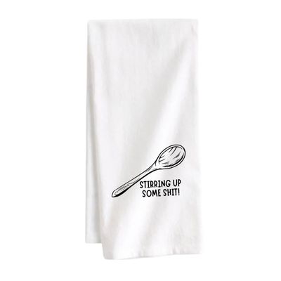 STRAPPING TEA TOWEL - STIRRING SHIT